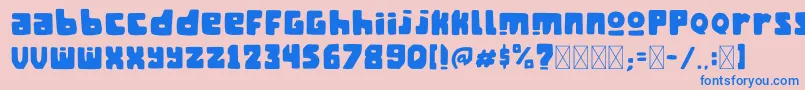 ManganNgombe Font – Blue Fonts on Pink Background