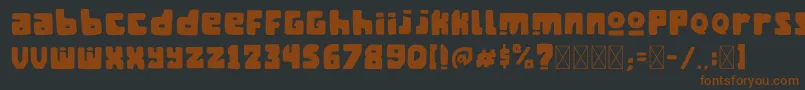 ManganNgombe Font – Brown Fonts on Black Background