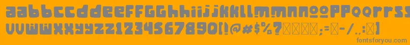 ManganNgombe Font – Gray Fonts on Orange Background