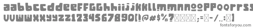 フォントManganNgombe – 白い背景に灰色の文字