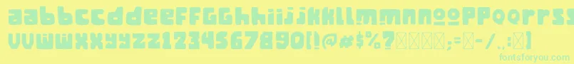 ManganNgombe Font – Green Fonts on Yellow Background