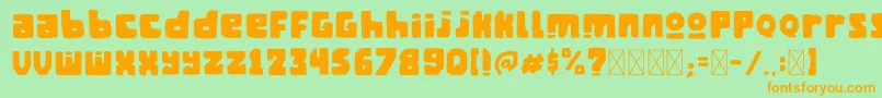 ManganNgombe Font – Orange Fonts on Green Background