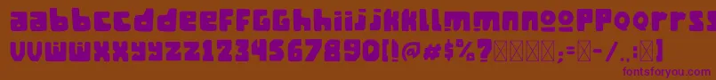 ManganNgombe Font – Purple Fonts on Brown Background