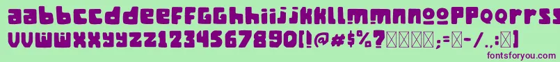 ManganNgombe Font – Purple Fonts on Green Background
