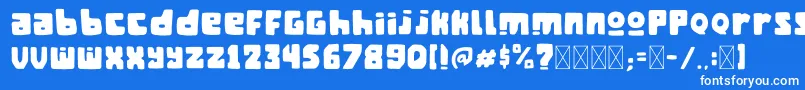 Шрифт ManganNgombe – белые шрифты на синем фоне