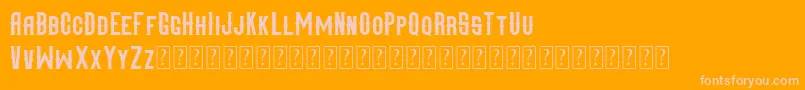Mangarans DEMO Font – Pink Fonts on Orange Background