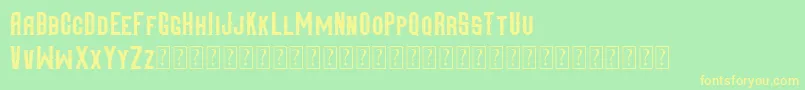 Mangarans DEMO Font – Yellow Fonts on Green Background