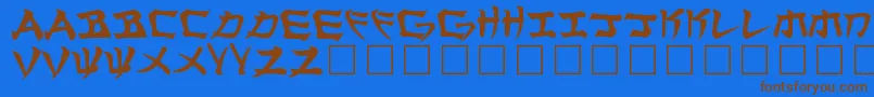 Шрифт Manglo – коричневые шрифты на синем фоне