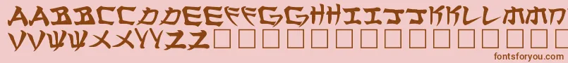 Шрифт Manglo – коричневые шрифты на розовом фоне