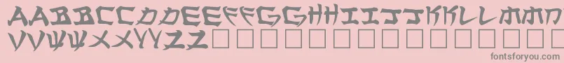 フォントManglo – ピンクの背景に灰色の文字