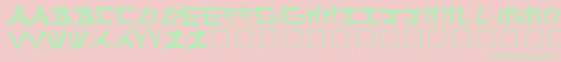 Manglo Font – Green Fonts on Pink Background