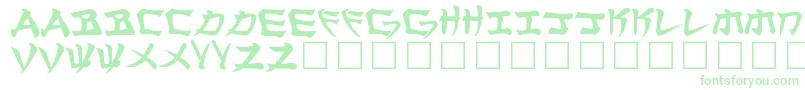 Manglo-Schriftart – Grüne Schriften auf weißem Hintergrund