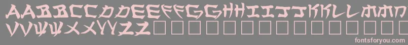 Manglo-fontti – vaaleanpunaiset fontit harmaalla taustalla