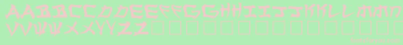 Manglo Font – Pink Fonts on Green Background