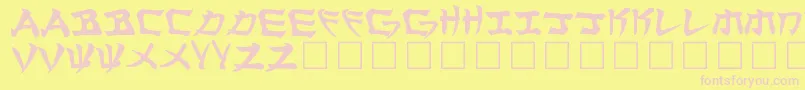 Manglo Font – Pink Fonts on Yellow Background