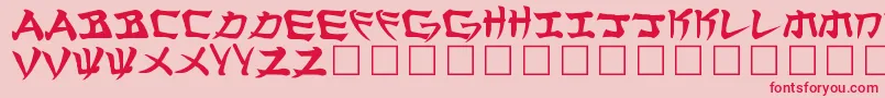 Шрифт Manglo – красные шрифты на розовом фоне