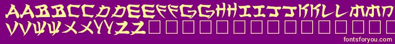 Manglo Font – Yellow Fonts on Purple Background