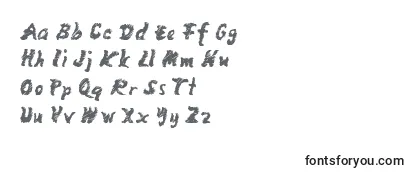 Mango scribble -fontin tarkastelu