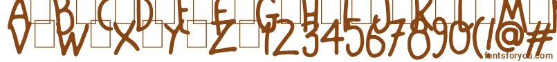 Шрифт Mango Slice – коричневые шрифты на белом фоне