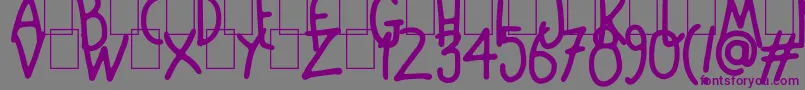 Mango Slice Font – Purple Fonts on Gray Background
