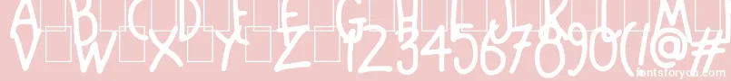 Mango Slice-fontti – valkoiset fontit vaaleanpunaisella taustalla