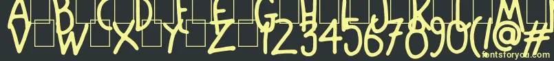 Mango Slice-fontti – keltaiset fontit mustalla taustalla