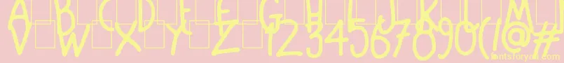 Mango Slice-fontti – keltaiset fontit vaaleanpunaisella taustalla