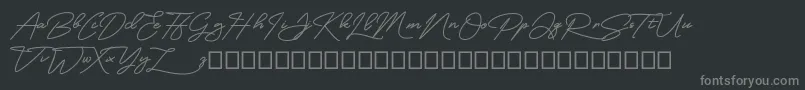 MangoSign Font – Gray Fonts on Black Background