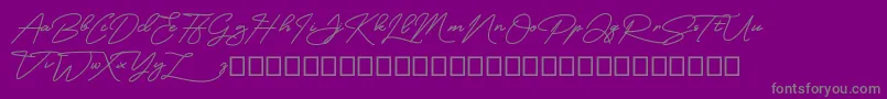 MangoSign-Schriftart – Graue Schriften auf violettem Hintergrund