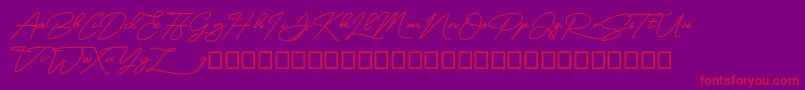 MangoSign Font – Red Fonts on Purple Background