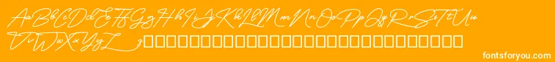 MangoSign Font – White Fonts on Orange Background