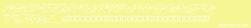 MangoSign Font – White Fonts on Yellow Background