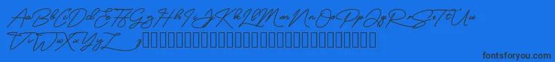 Шрифт MangoSign – чёрные шрифты на синем фоне
