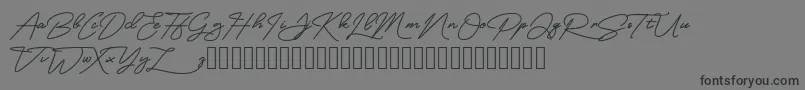 MangoSign-Schriftart – Schwarze Schriften auf grauem Hintergrund