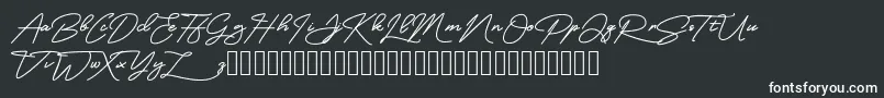 MangoSign-fontti – valkoiset fontit mustalla taustalla