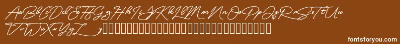 MangoSign Font – White Fonts on Brown Background