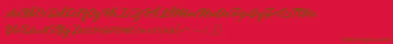 Police Mangotea   FREE PERSONAL USE – polices brunes sur fond rouge