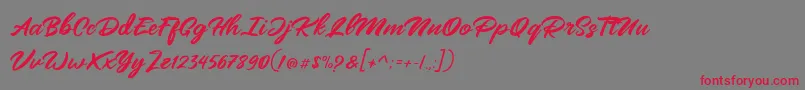 Mangotea   FREE PERSONAL USE Font – Red Fonts on Gray Background