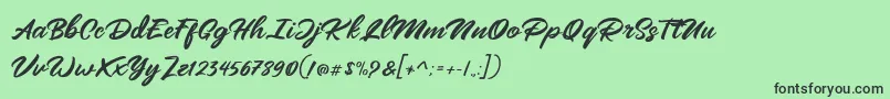 Mangotea   FREE PERSONAL USE Font – Black Fonts on Green Background