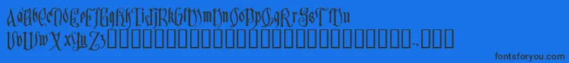 Sauerkraut Font – Black Fonts on Blue Background