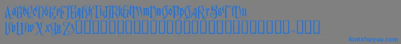 Sauerkraut Font – Blue Fonts on Gray Background