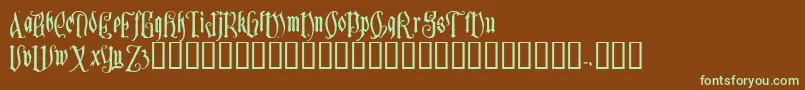 Sauerkraut Font – Green Fonts on Brown Background