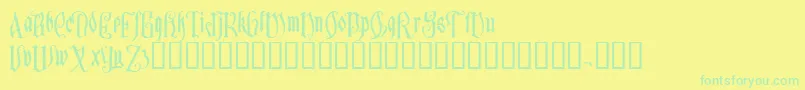 Sauerkraut Font – Green Fonts on Yellow Background