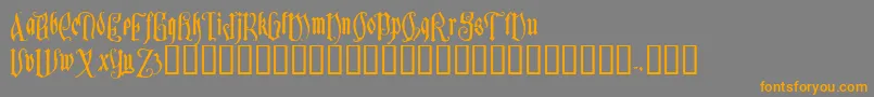 Sauerkraut Font – Orange Fonts on Gray Background