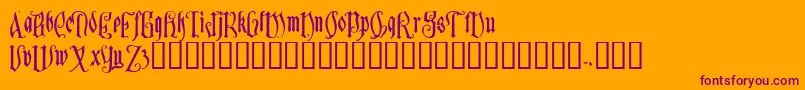 Sauerkraut Font – Purple Fonts on Orange Background