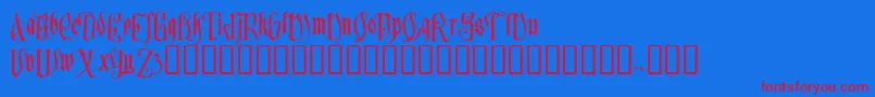 Sauerkraut Font – Red Fonts on Blue Background