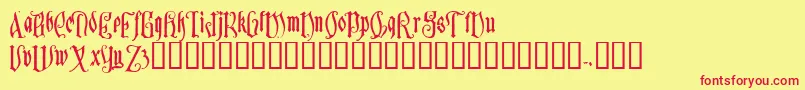 Sauerkraut Font – Red Fonts on Yellow Background