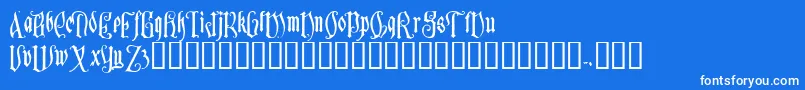Sauerkraut Font – White Fonts on Blue Background