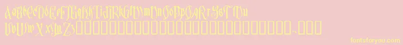 Sauerkraut Font – Yellow Fonts on Pink Background