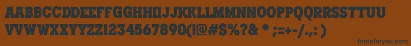 Manhandle Slab FREE FOR PERSONAL USE ONLY Font – Black Fonts on Brown Background